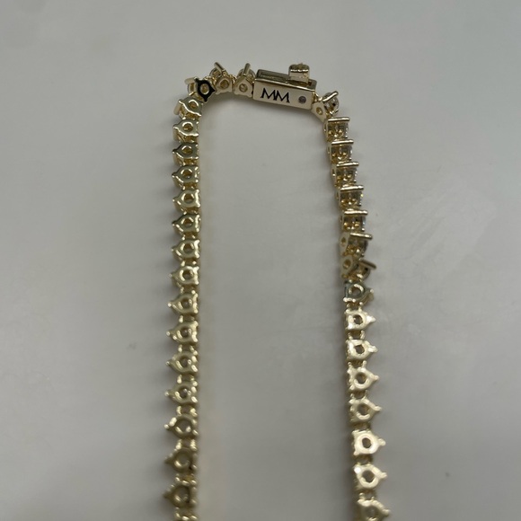 NWT Melinda Maria Gold “Not Your Basic Graduated Tennis Necklace” - Picture 6 of 11